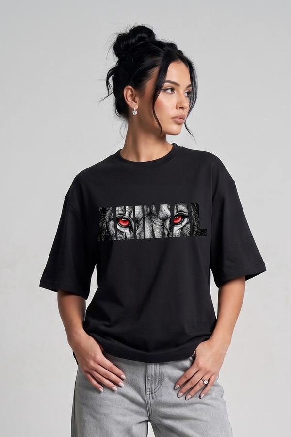 Women's Animal Graphic Printed Oversized T-shirt