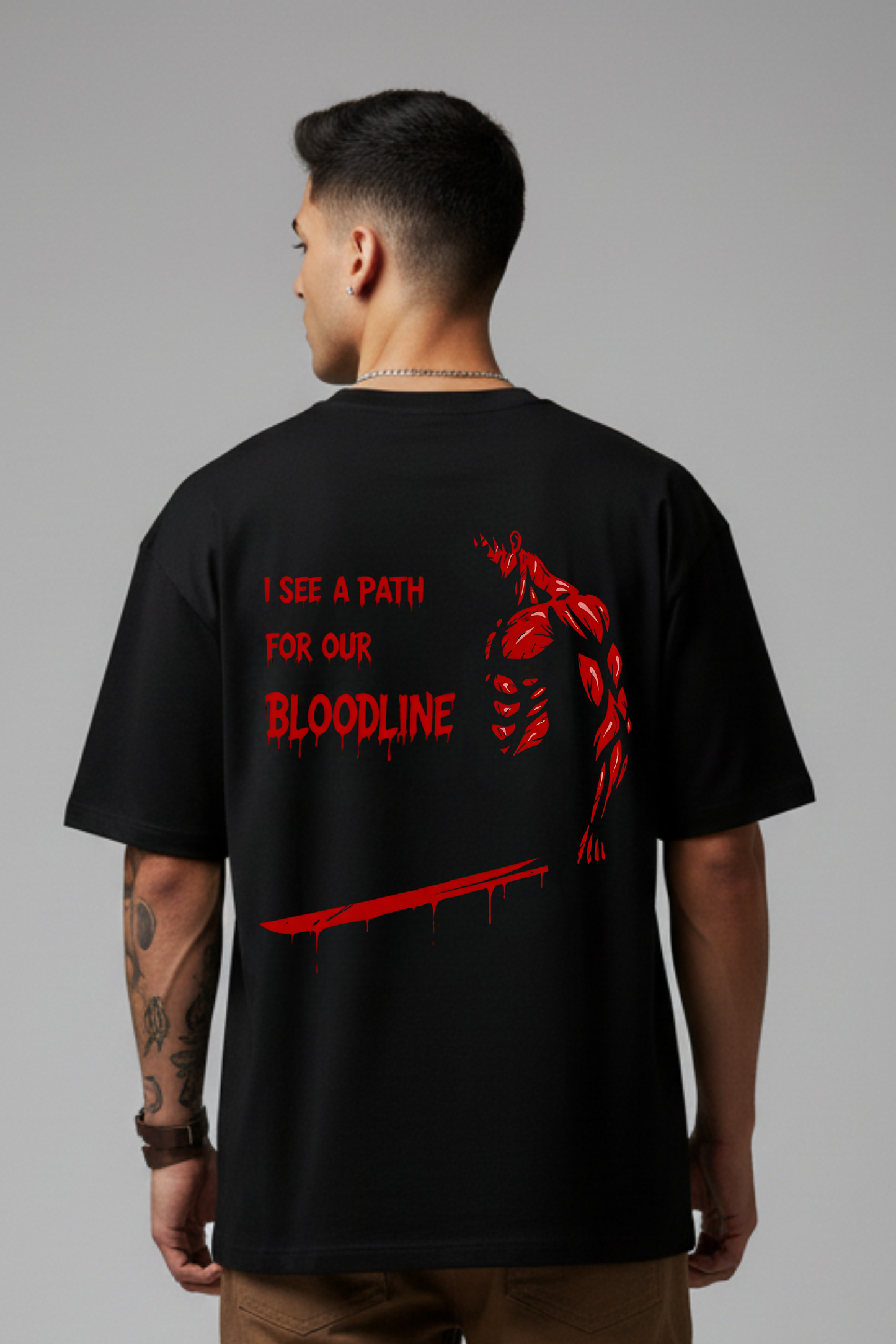 Men's Conquer Graphic Printed Oversized T-shirt