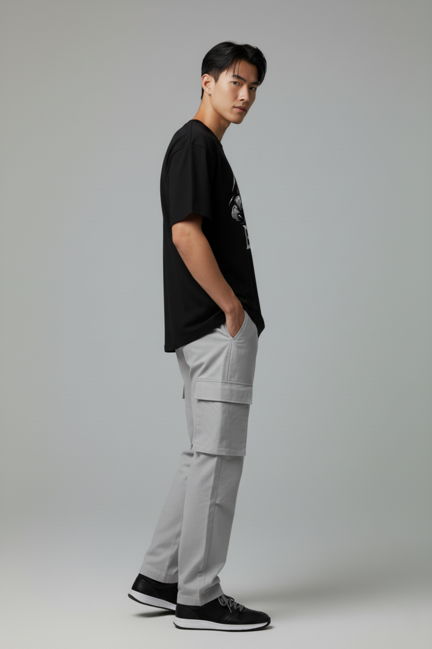 Men's Beast Within Graphic Printed Oversized T-shirt