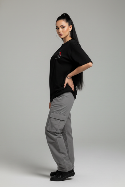 Women's Warrior Graphic Printed Oversized T-shirt