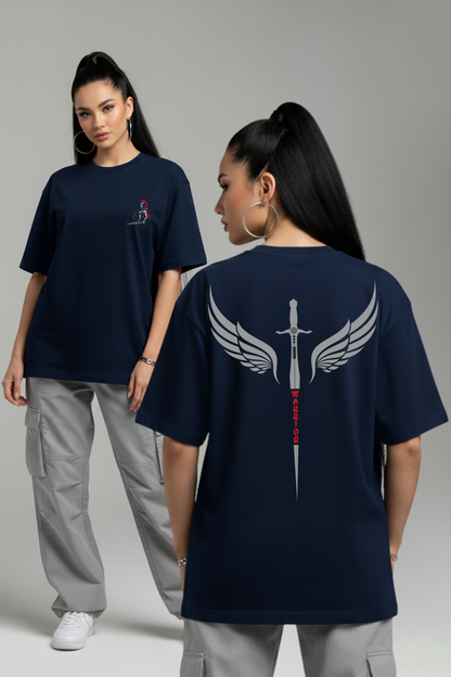 Women's Warrior Graphic Printed Oversized T-shirt