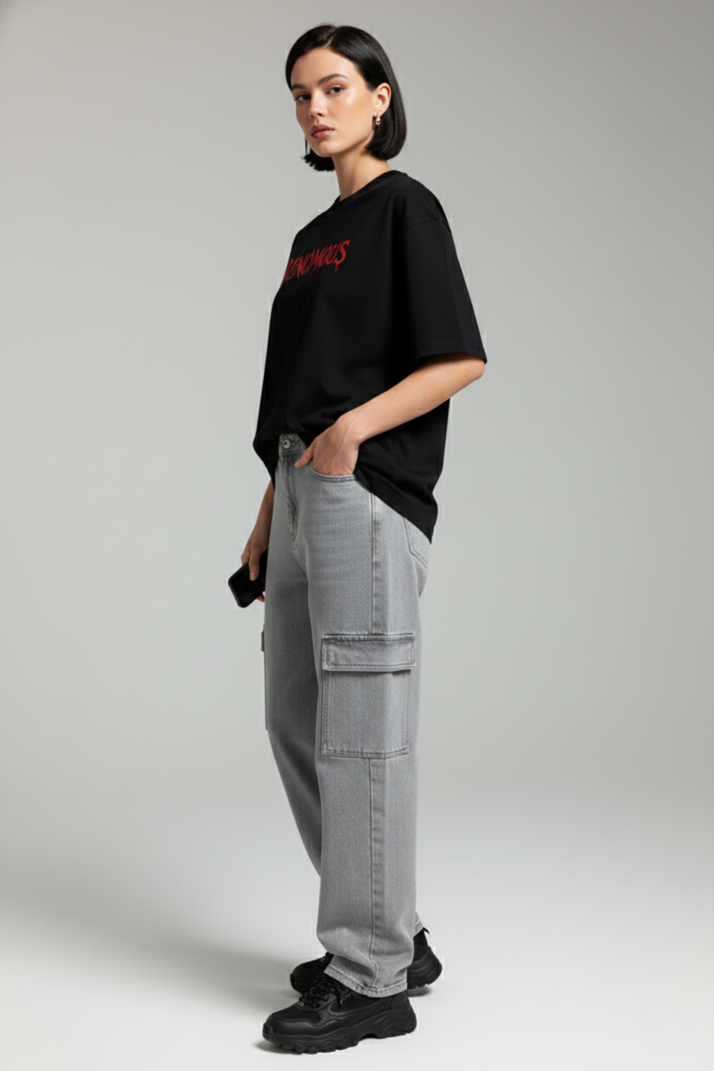 Women's Venomous Graphic Printed Oversized T-shirt