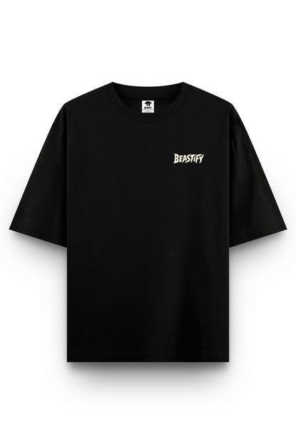 Unisex Skeleton in Hell Graphic Printed Oversized T-shirt