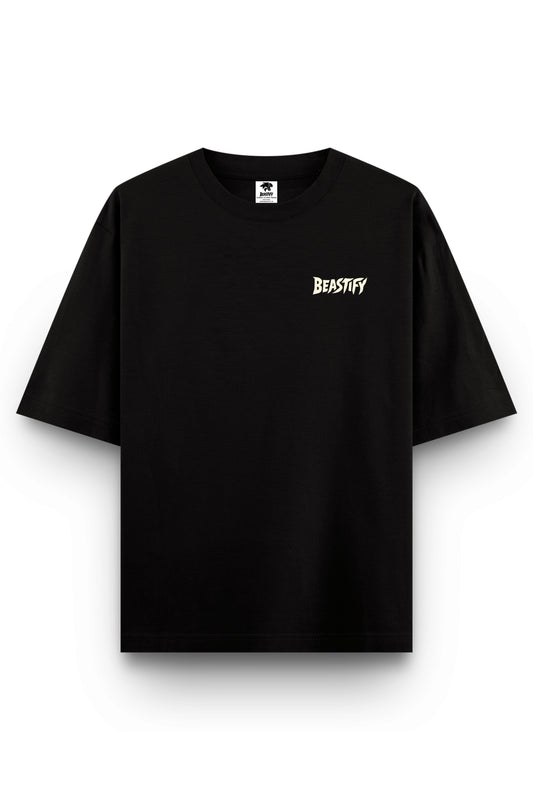 Unisex Skeleton in Hell Graphic Printed Oversized T-shirt