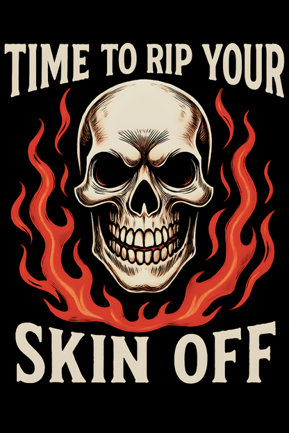 Women's Skeleton in Hell Graphic Printed T-shirt Regular Fit