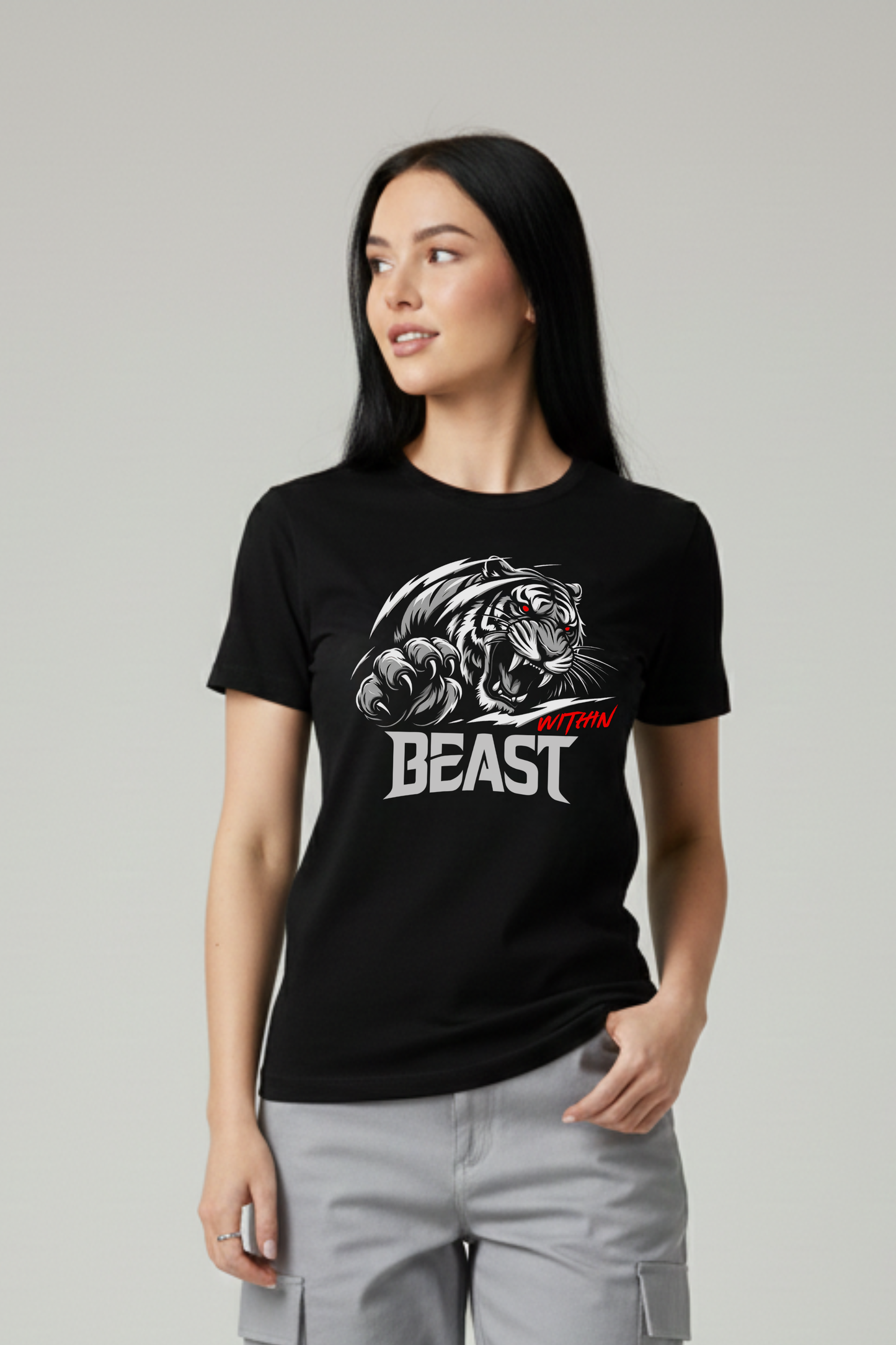 Women’s Beast Within Graphic Printed T-shirt Regular Fit
