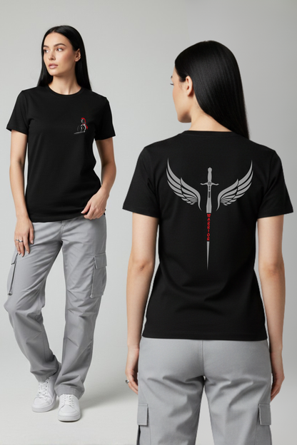 Women's Warrior Graphic Printed T-shirt Regular Fit