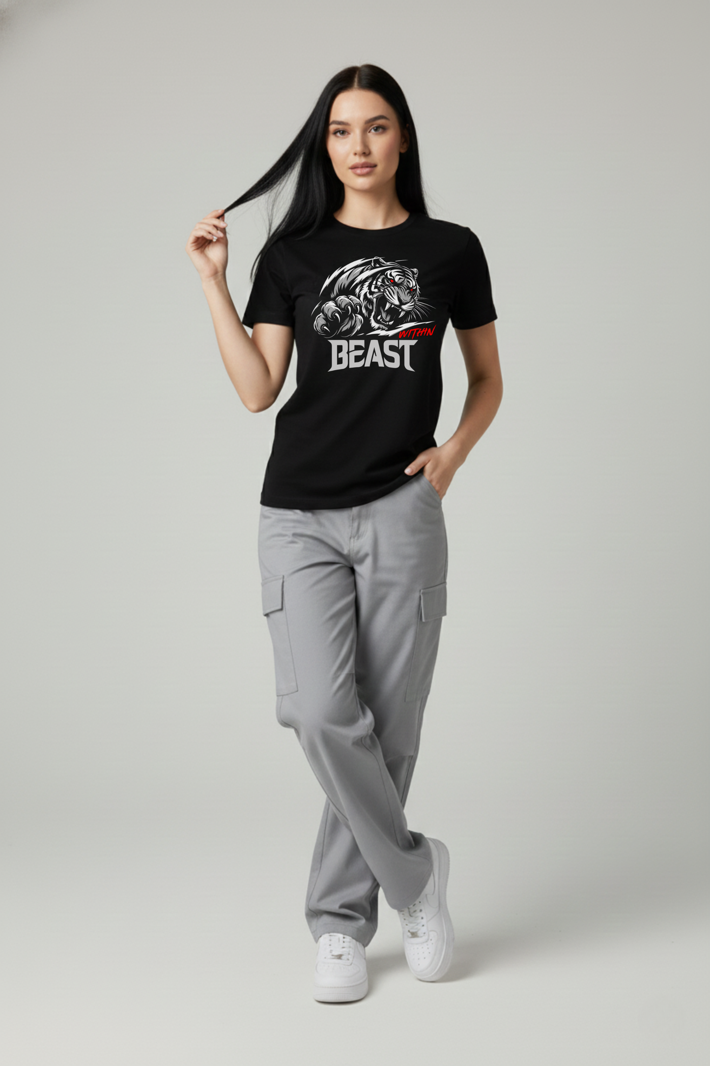 Women’s Beast Within Graphic Printed T-shirt Regular Fit