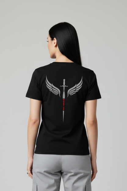 Women's Warrior Graphic Printed T-shirt Regular Fit