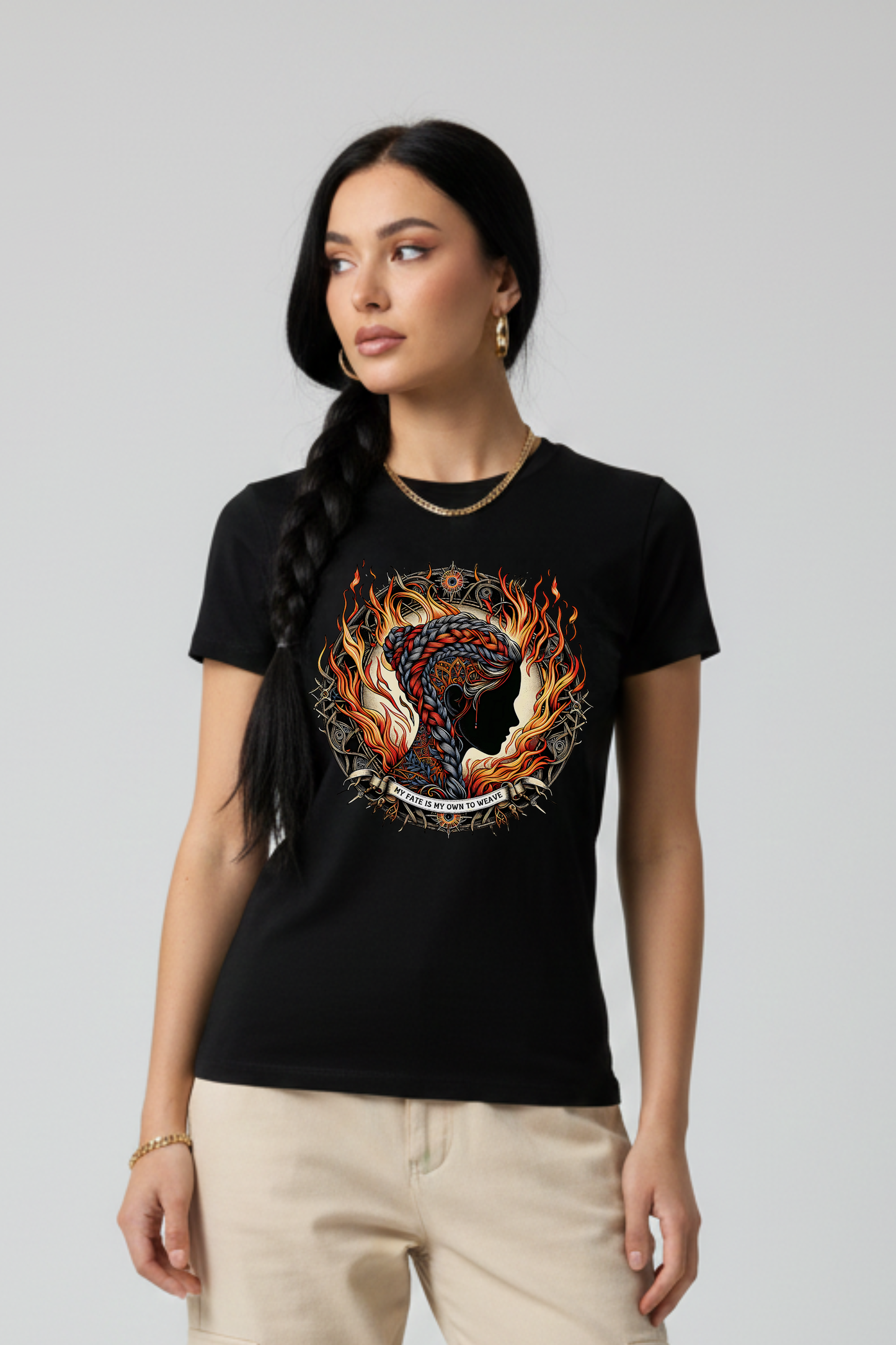 Women's Warrior Graphic Printed T-shirt Regular Fit