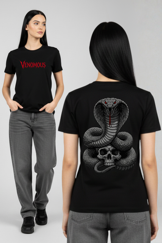Women's Venomous Graphic Printed T-shirt Regular Fit
