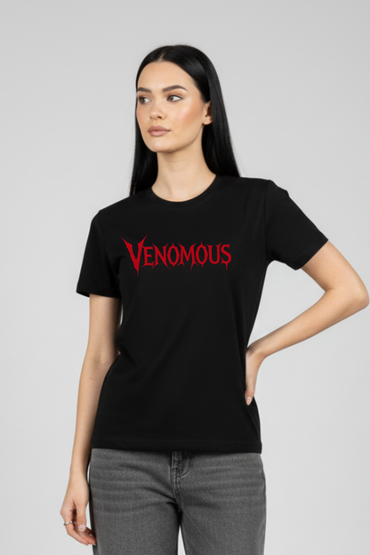 Women's Venomous Graphic Printed T-shirt Regular Fit