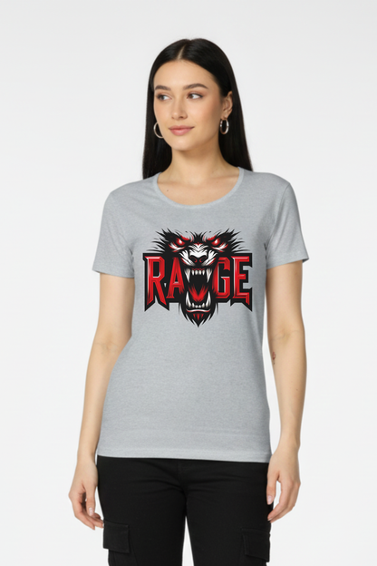 Women's Rage Graphic Printed T-shirt Regular Fit