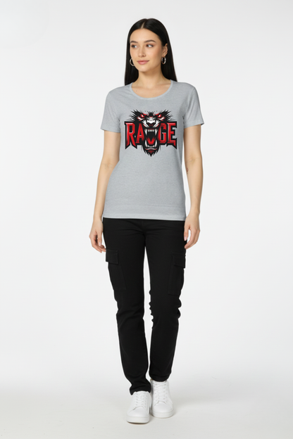 Women's Rage Graphic Printed T-shirt Regular Fit