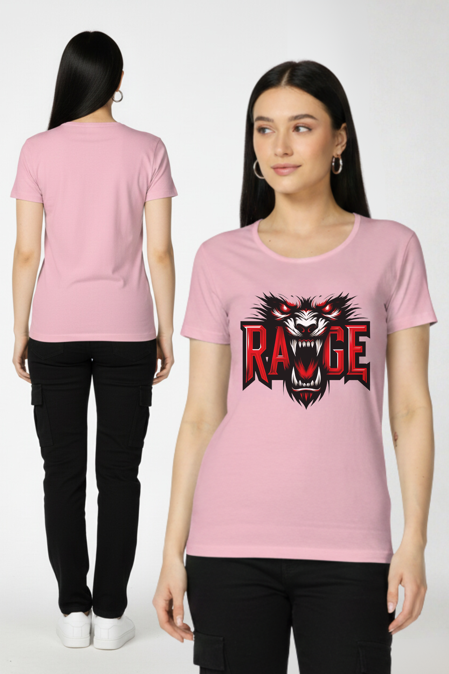 Women's Rage Graphic Printed T-shirt Regular Fit
