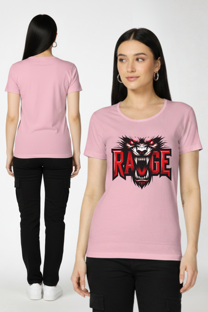 Women's Rage Graphic Printed T-shirt Regular Fit