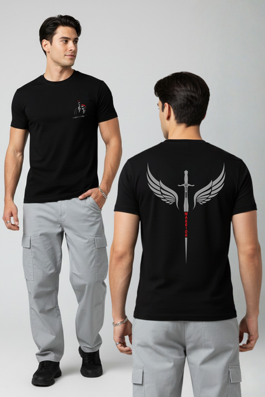 Men's Warrior Graphic Printed T-shirt Regular Fit