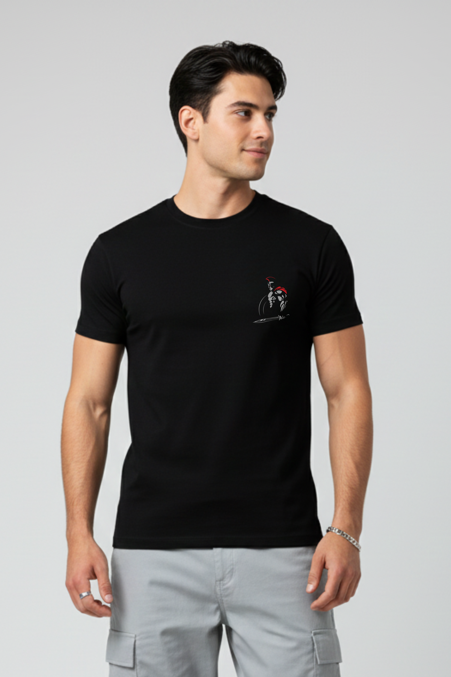 Men's Warrior Graphic Printed T-shirt Regular Fit