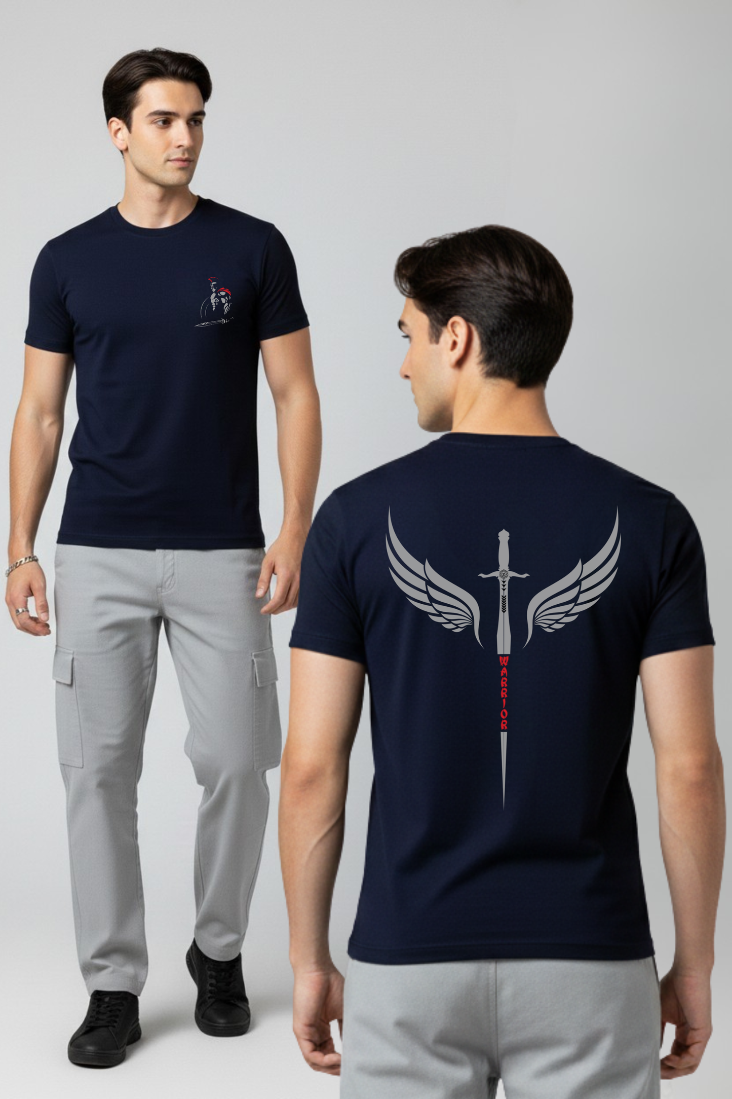 Men's Warrior Graphic Printed T-shirt Regular Fit