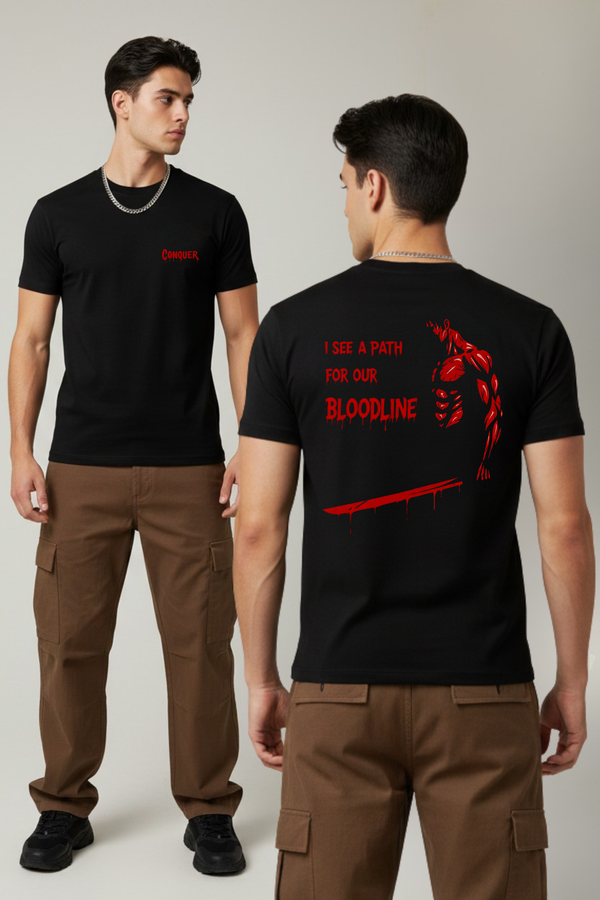 Men's Conqueror Graphic Printed T-shirt Regular Fit