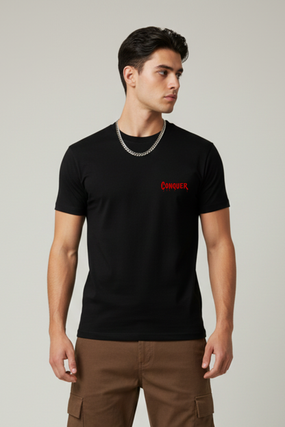 Men's Conqueror Graphic Printed T-shirt Regular Fit