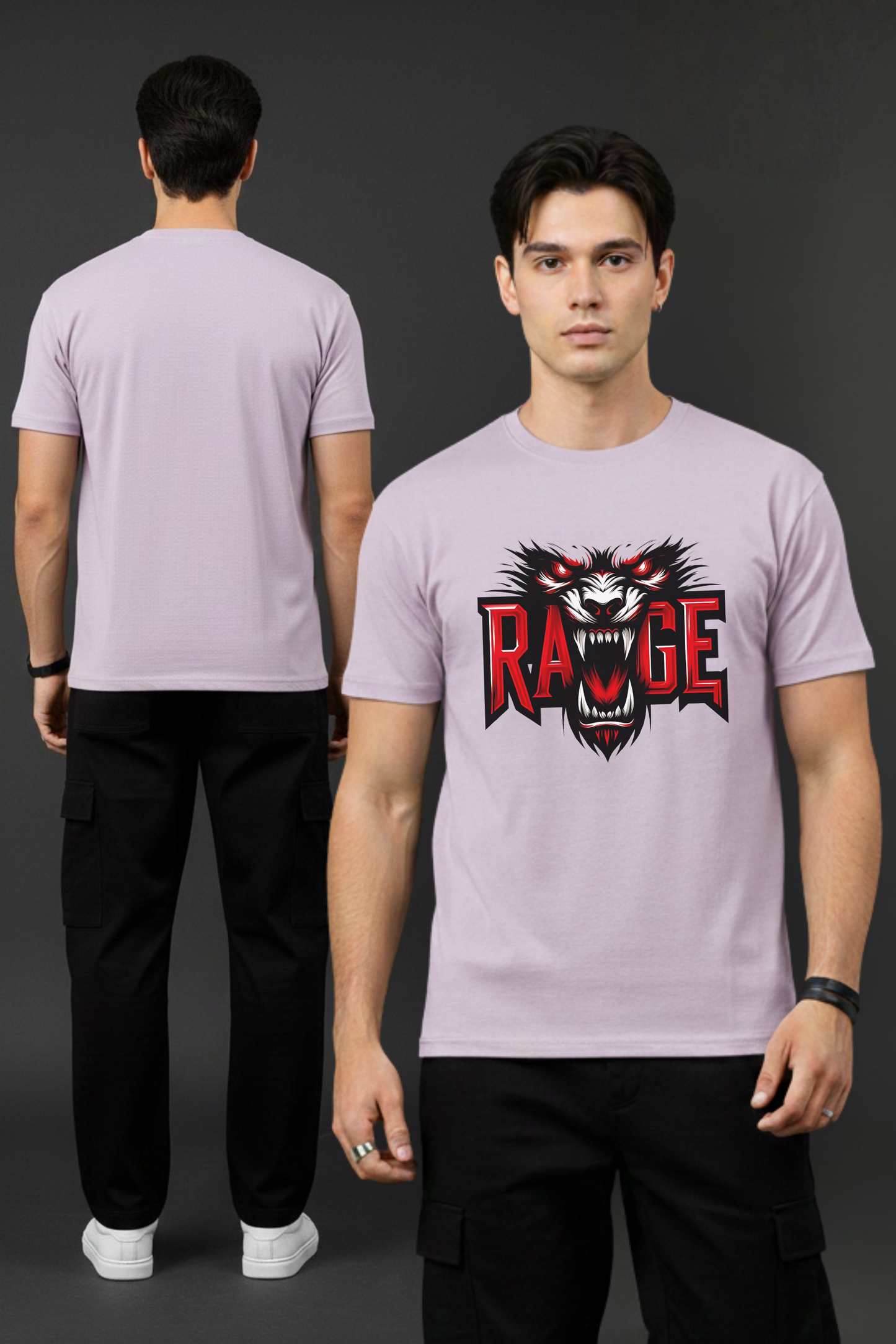Men's Rage Graphic Printed T-shirt Regular Fit