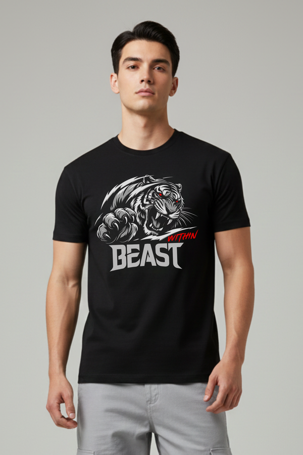 Men’s Beast Within Graphic Printed T-shirt Regular Fit