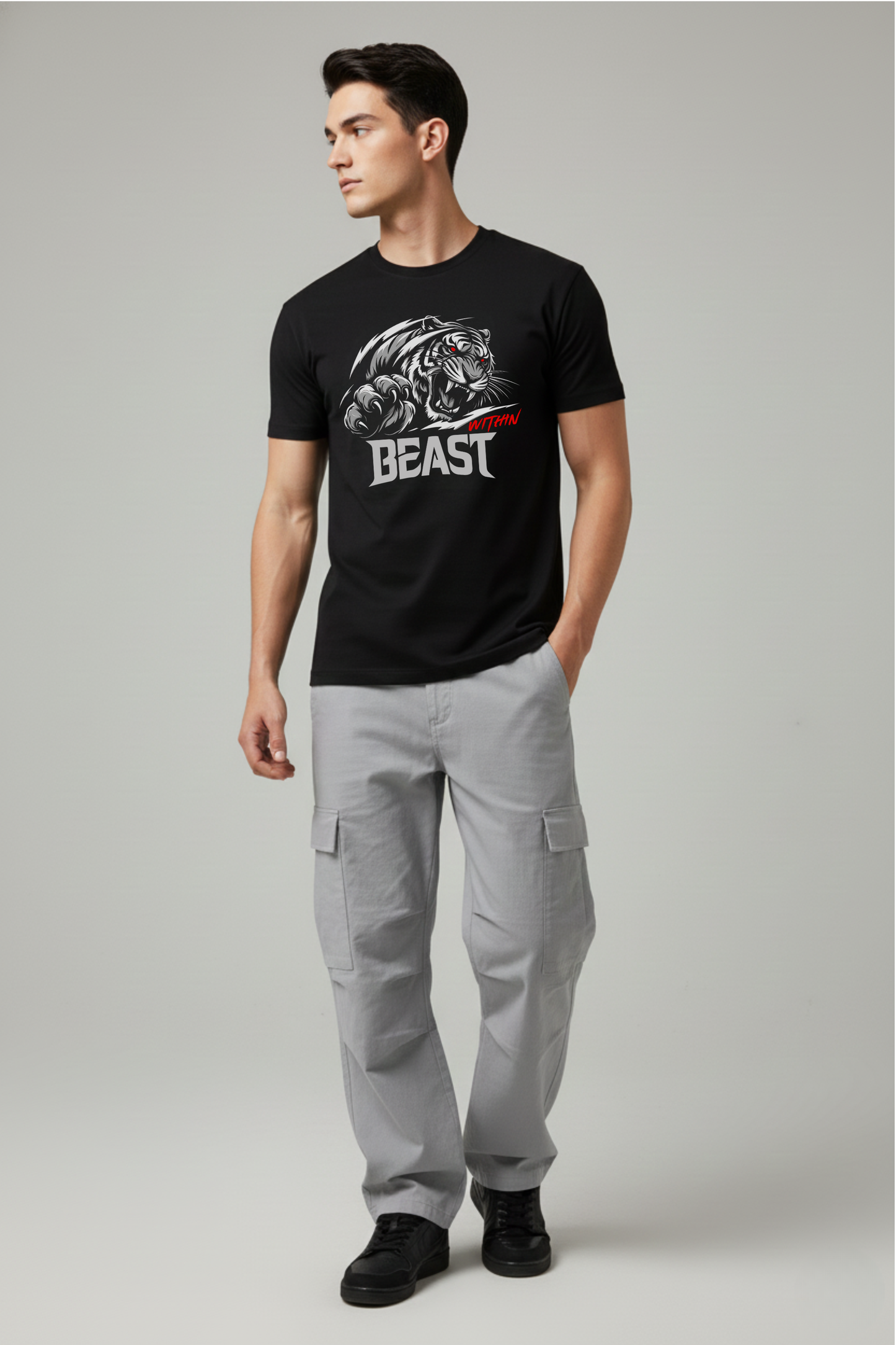 Men’s Beast Within Graphic Printed T-shirt Regular Fit