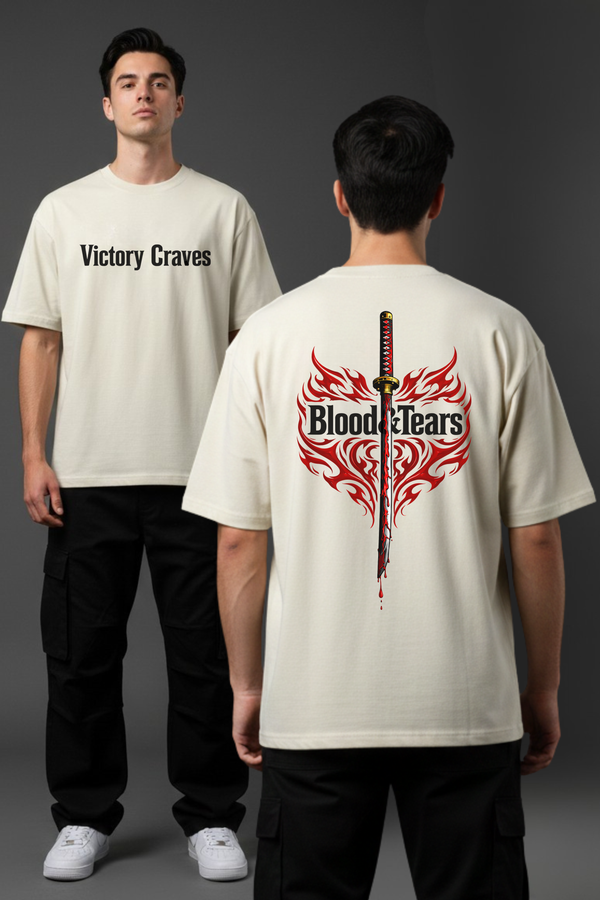 Men's Victory Graphic Printed Oversized T-shirt