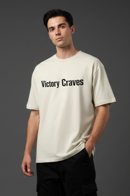 Men's Victory Graphic Printed Oversized T-shirt