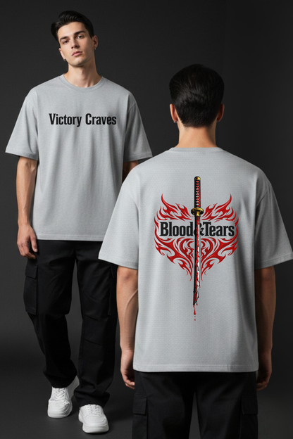 Men's Victory Graphic Printed Oversized T-shirt