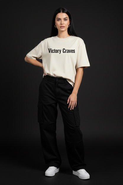 Women's Victory Graphic Printed Oversized T-shirt