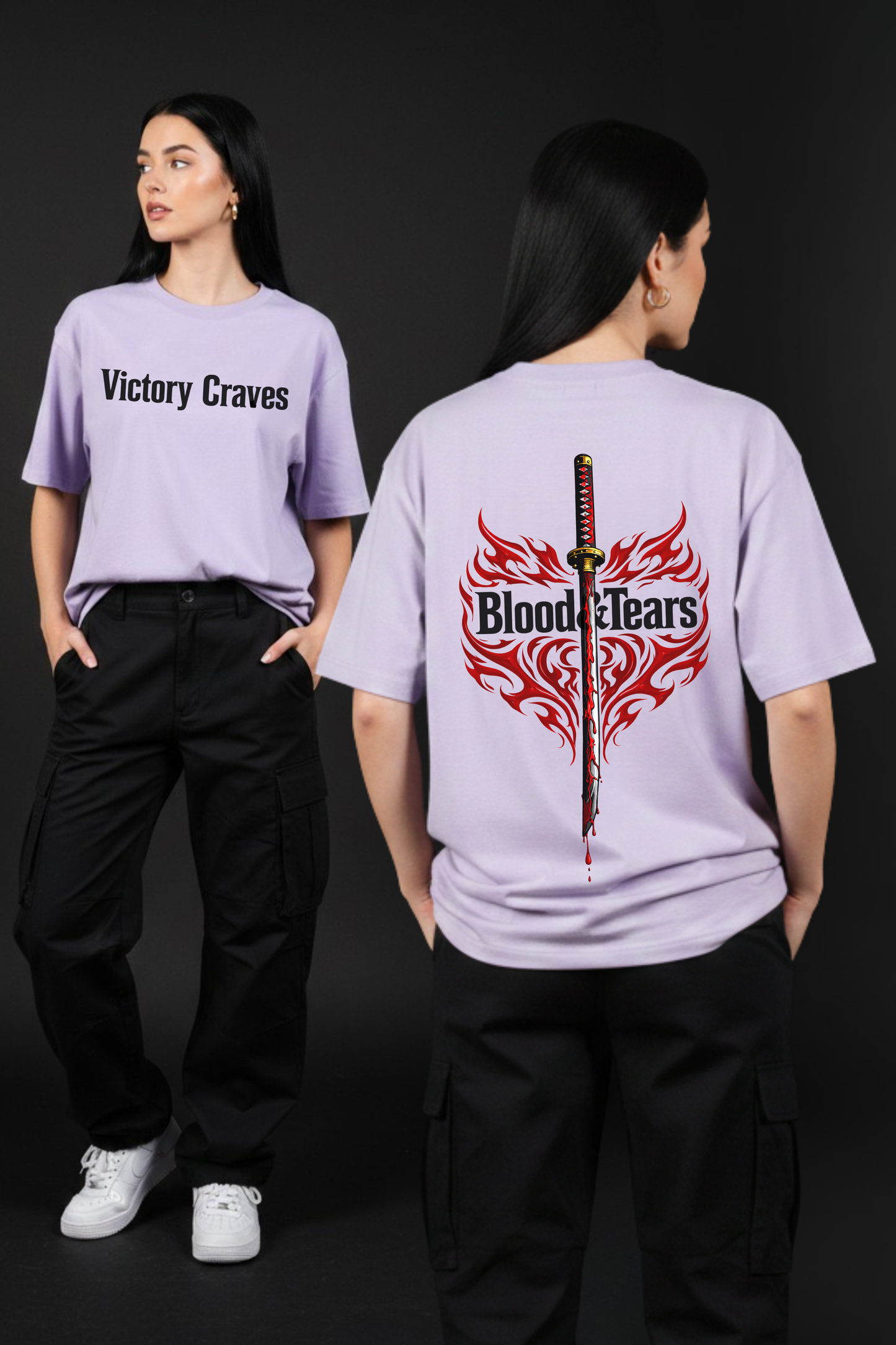 Women's Victory Graphic Printed Oversized T-shirt