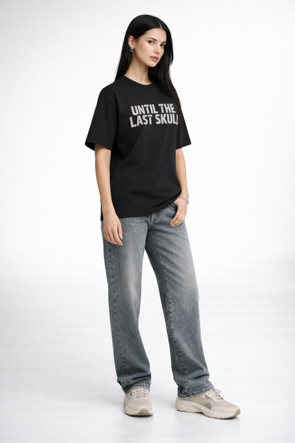 Women's Skull Crush Graphic Printed Oversized T-shirt