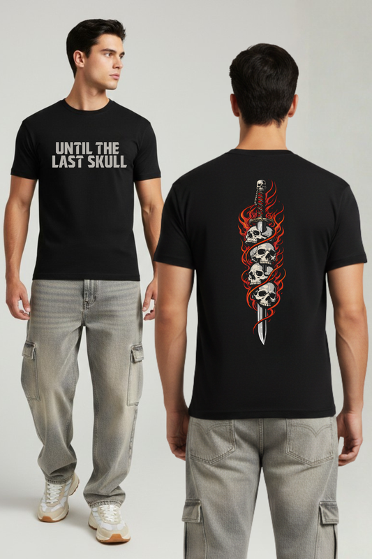 Men's Skull Crush Graphic Printed T-shirt Regular Fit