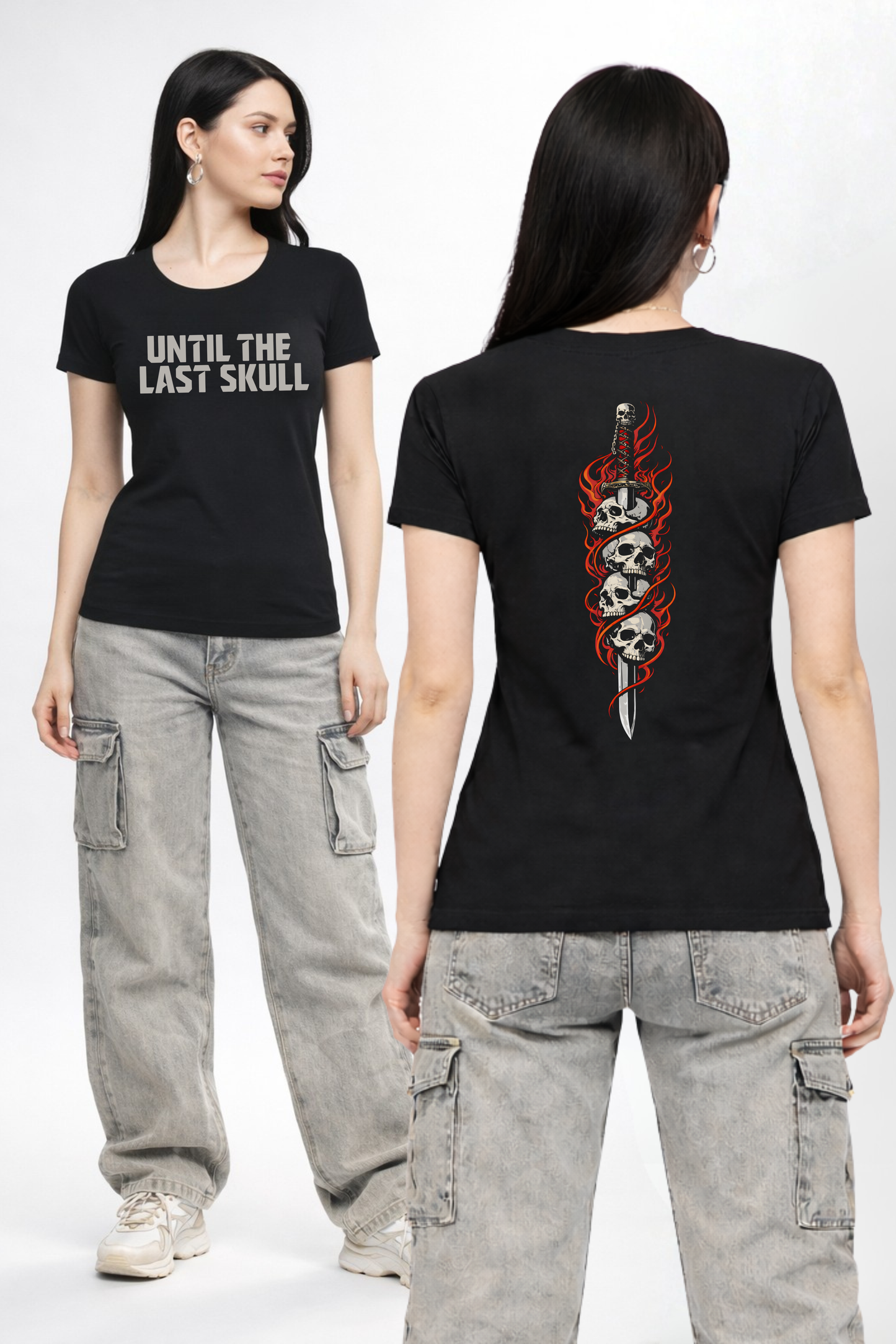Women's Skull Crush Graphic Printed T-shirt Regular Fit