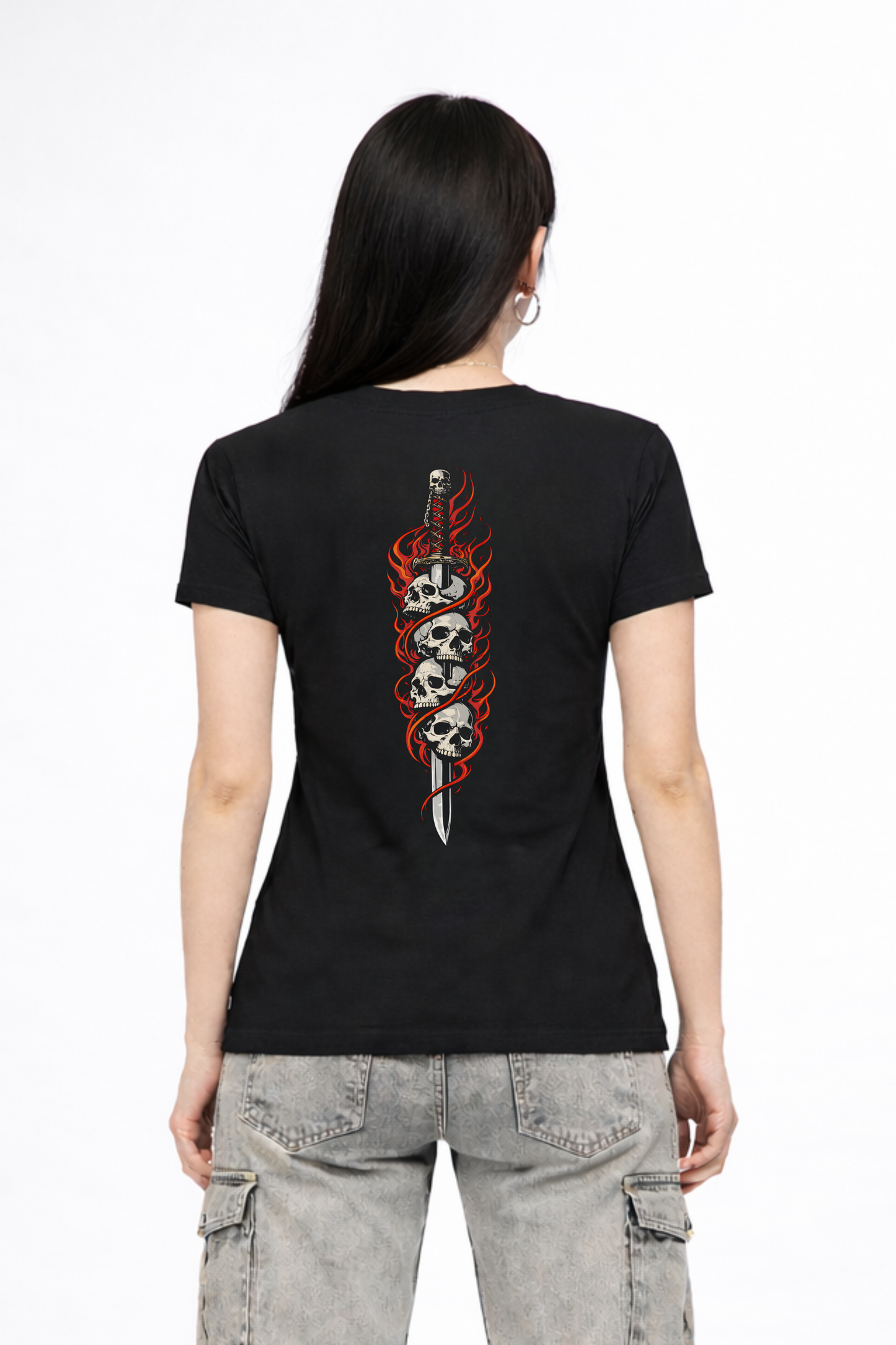 Women's Skull Crush Graphic Printed T-shirt Regular Fit