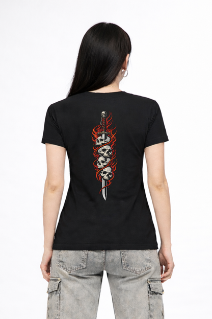 Women's Skull Crush Graphic Printed T-shirt Regular Fit
