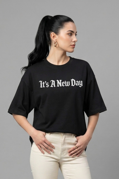 Women's Death Graphic Printed Oversized T-shirt