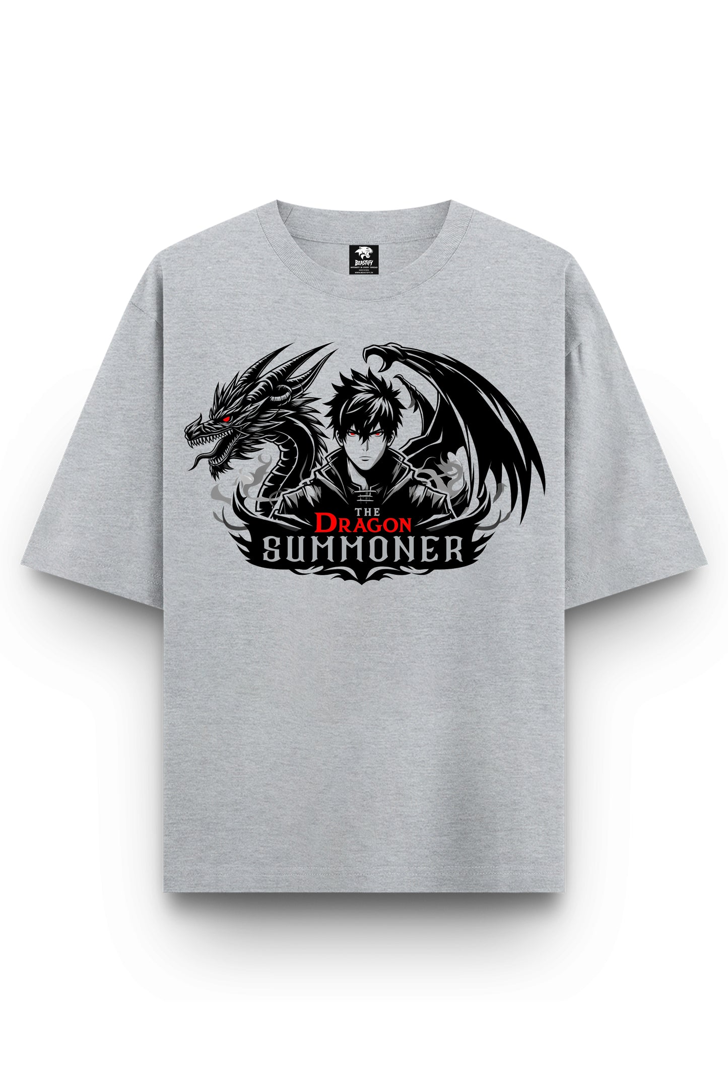 Men's Dragon Summoner Graphic Printed Oversized T-shirt