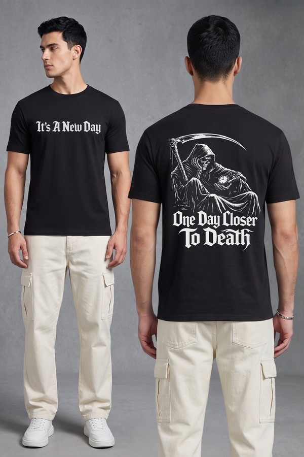Men's Death Graphic Printed T-shirt Regular Fit