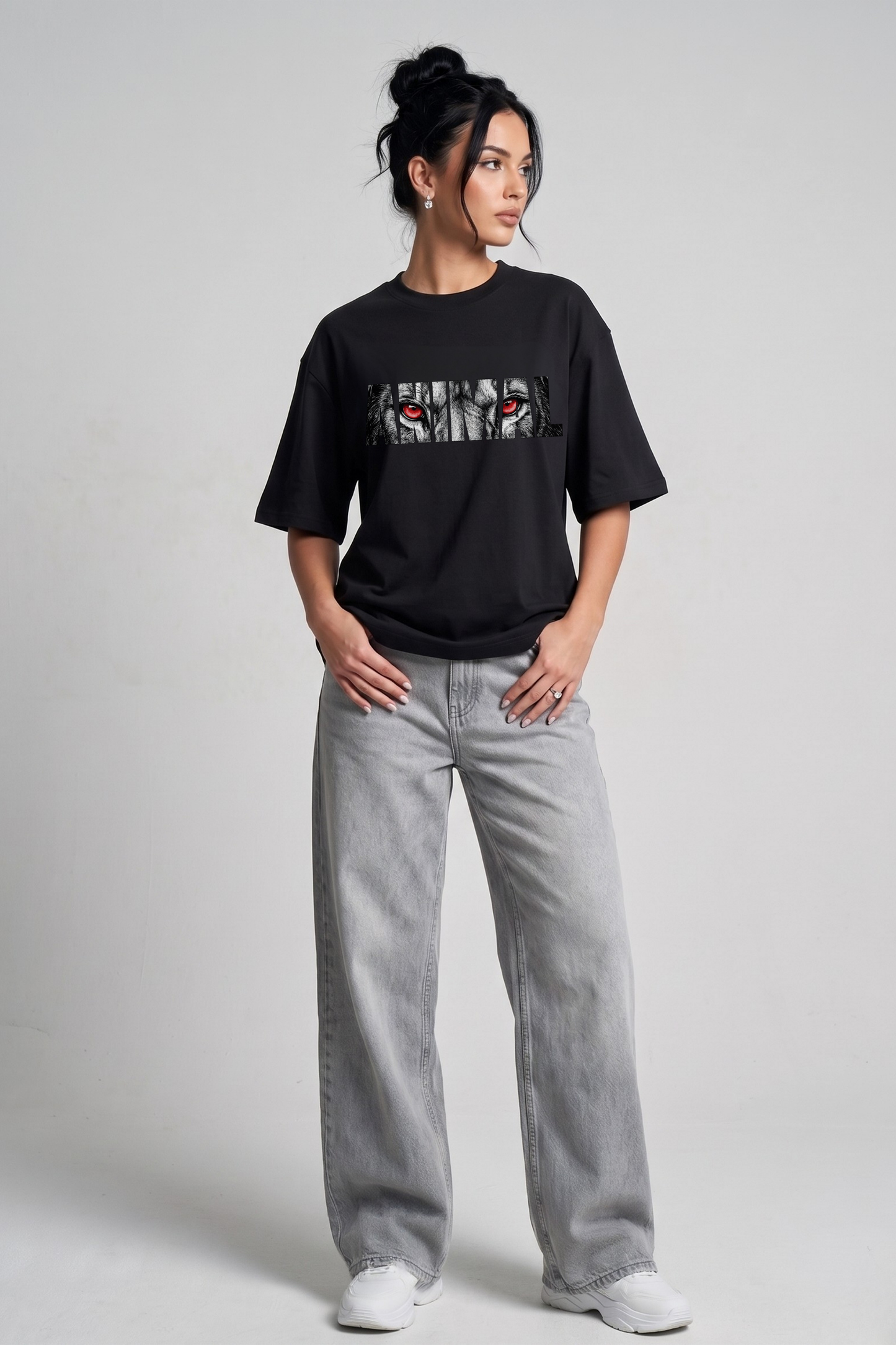 Women's Animal Graphic Printed Oversized T-shirt