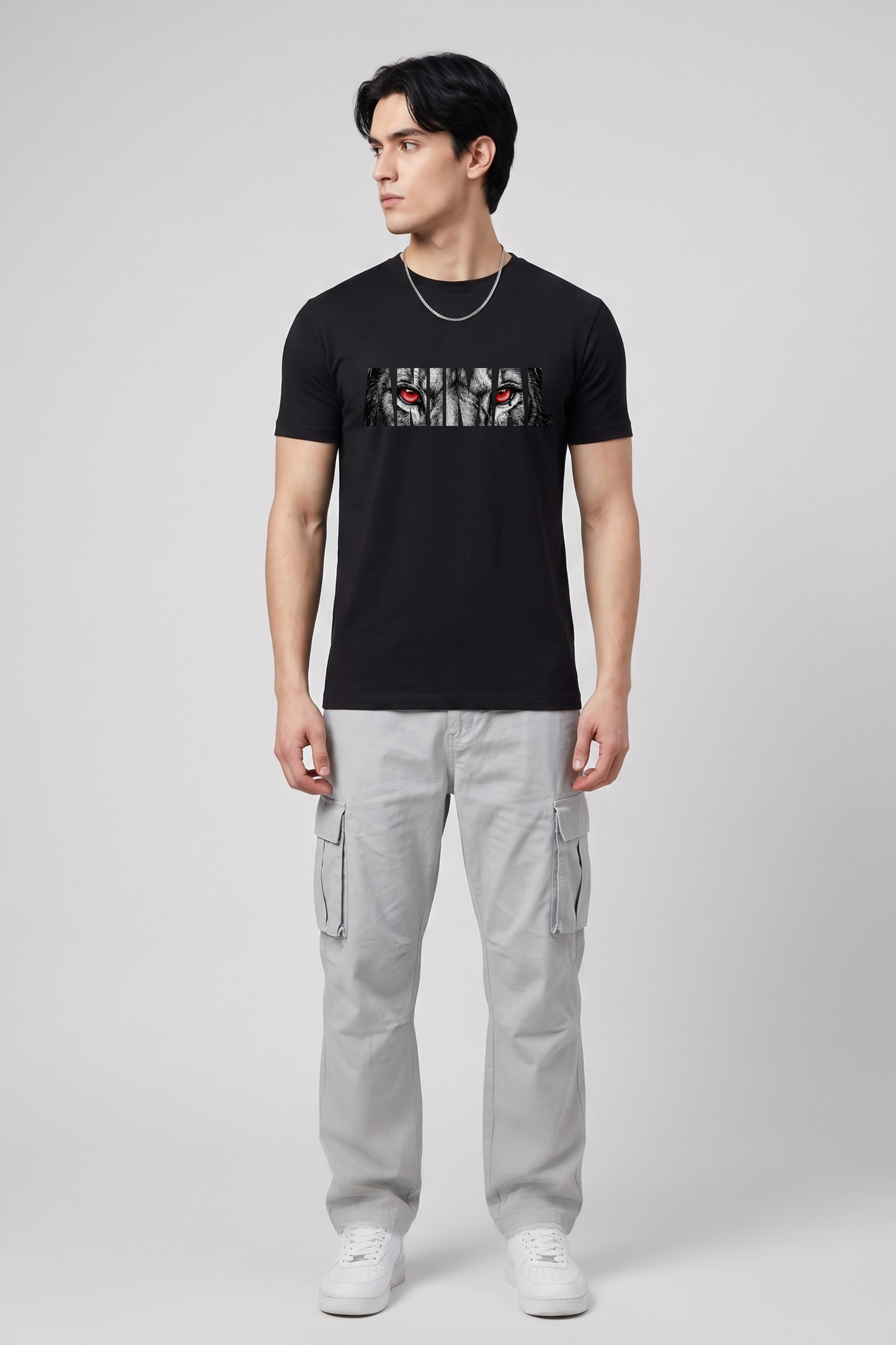 Men's Animal Graphic Printed T-shirt Regular Fit