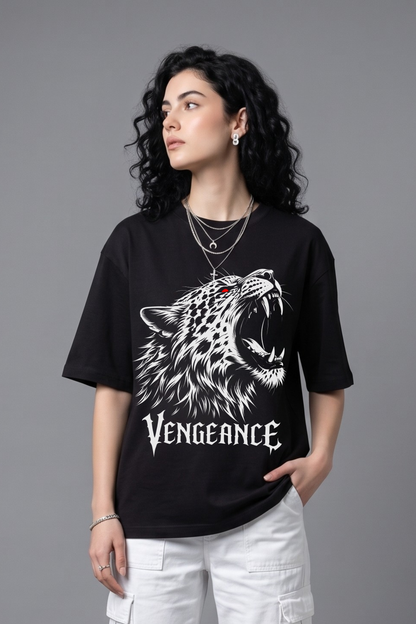 Women's Vengeance Graphic Printed Oversized T-shirt