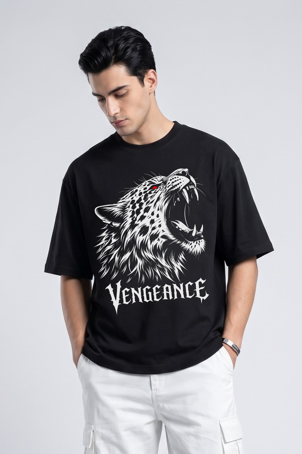 Men's Vengeance Graphic Printed Oversized T-shirt