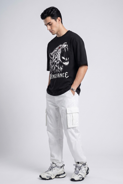 Men's Vengeance Graphic Printed Oversized T-shirt