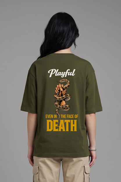 Women's Playful Graphic Printed Oversized T-shirt