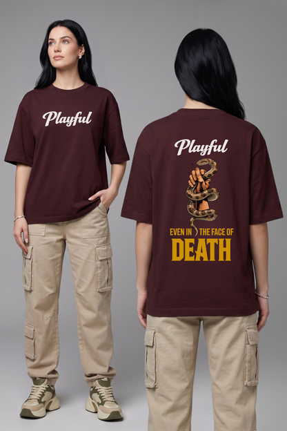 Women's Playful Graphic Printed Oversized T-shirt