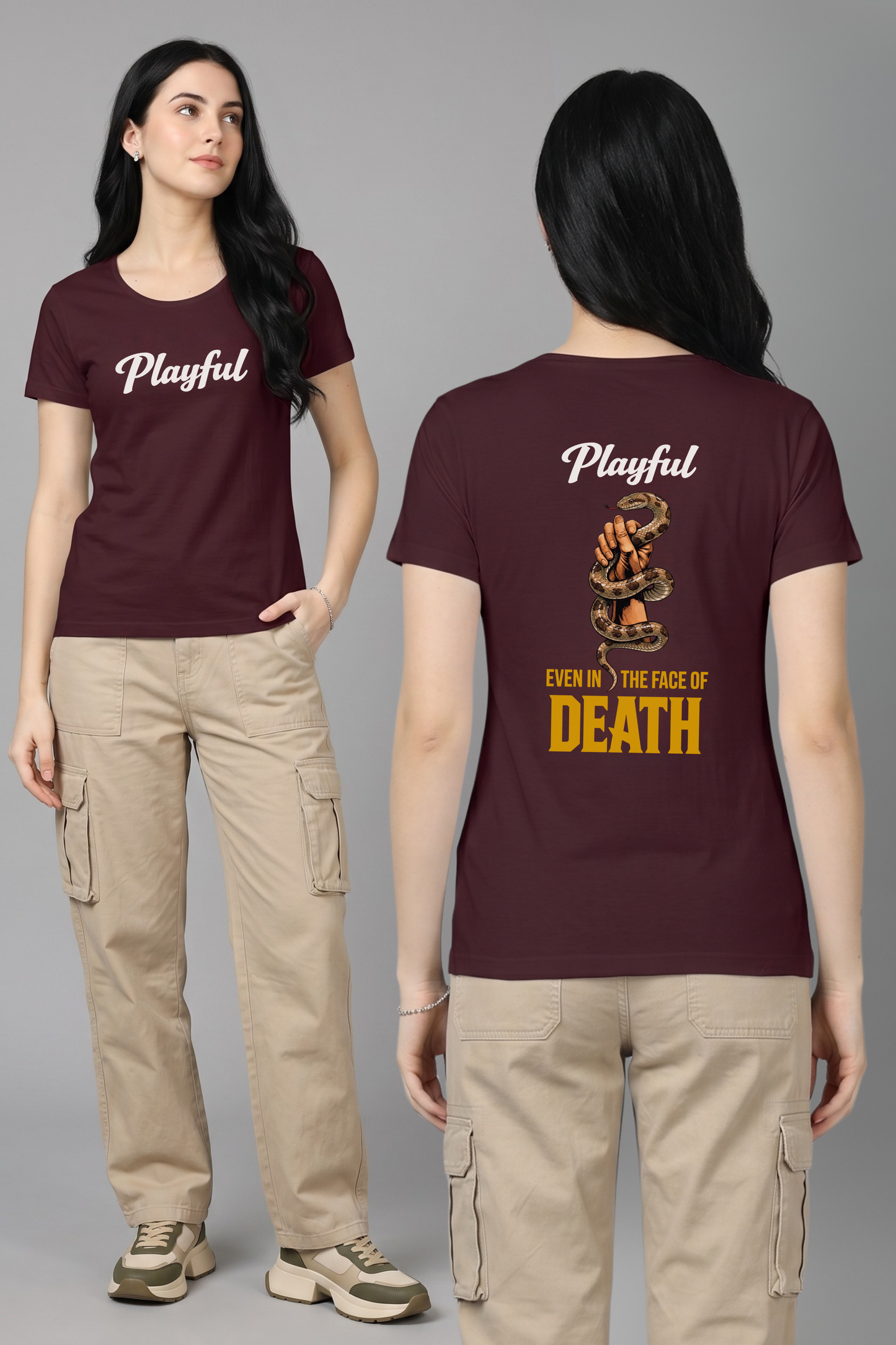 Women's Playful Graphic Printed T-shirt Regular Fit