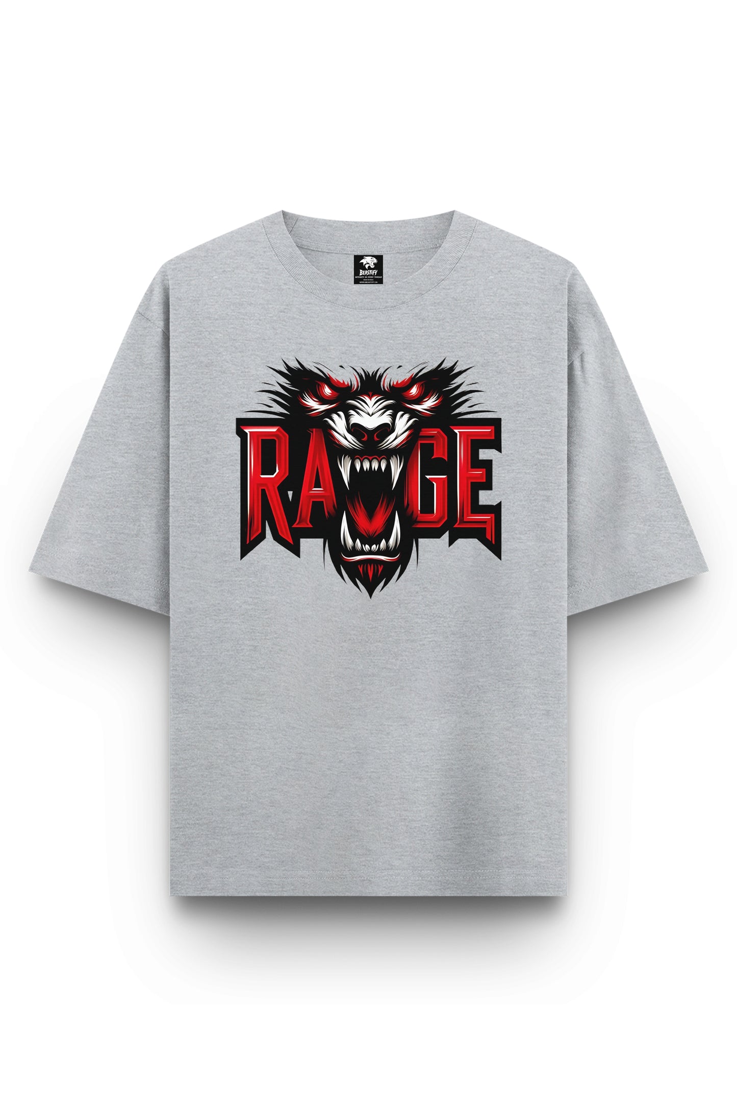 Unisex Rage Graphic Printed Oversized T-shirt